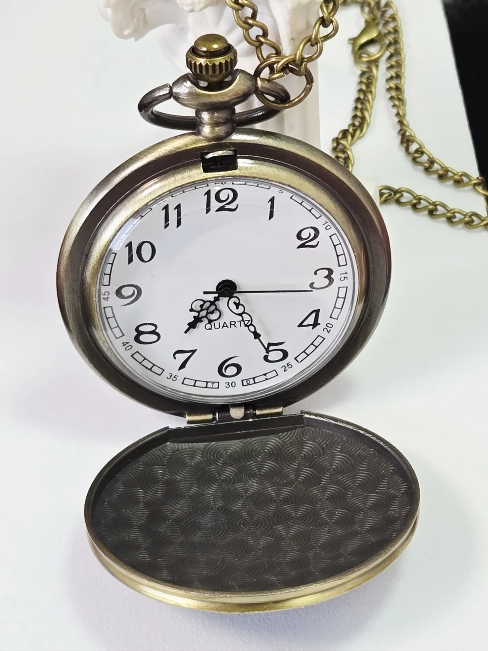 Cowboy Pocket Watch Chain Western Horse Rider Antique Bronze Rugged Rustic Gift
